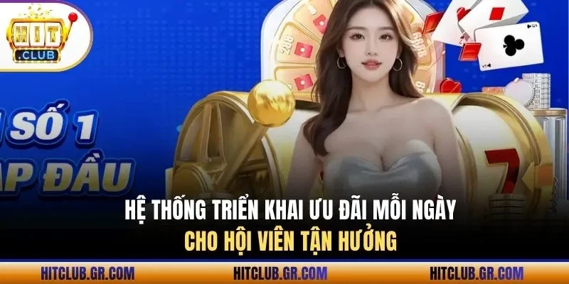 Hệ thống triển khai ưu đãi mỗi ngày cho hội viên tận hưởng